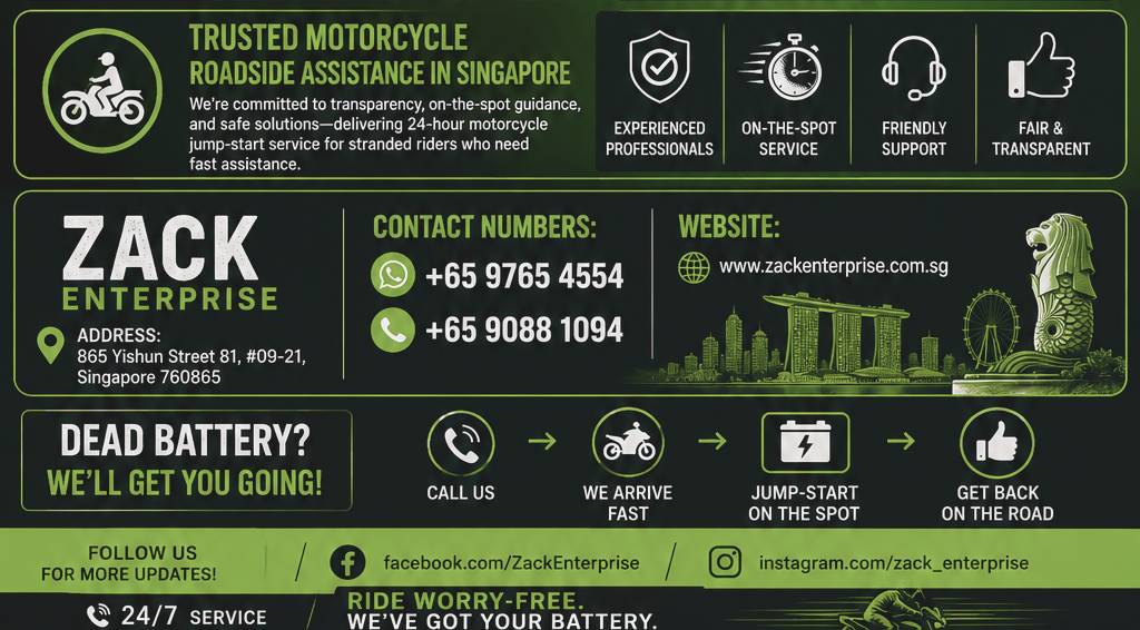 24 Hour motorcycle jump start service